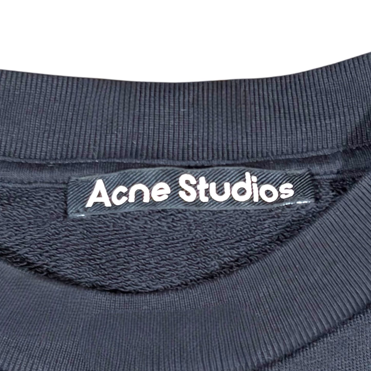 ACNE STUDIOS BLACK CREW NECK SWEATSHIRT (M)