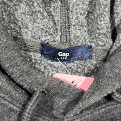 GAP | 00s VINTAGE GREY EMBROIDERED USA SPELLOUT HOODIE (L)