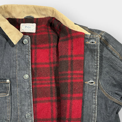 RALPH LAUREN | RARE 1980s BLACK DENIM JACKET (L)