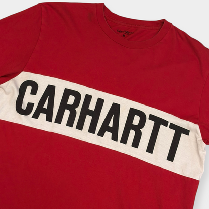 CARHARTT | 00s RED SPELLOUT PRINT T-SHIRT (M)