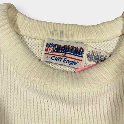 NFL x CLIFF ENGLE | 90s VINTAGE SUPERBOWL XXV KNITTED JUMPER (L)