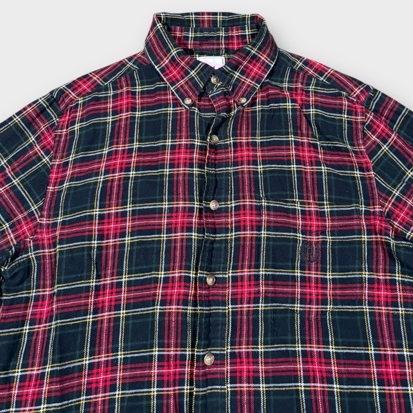 RALPH LAUREN CHAPS 90s TARTAN FLANNEL SHIRT (S)