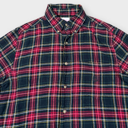 RALPH LAUREN CHAPS 90s TARTAN FLANNEL SHIRT (S)