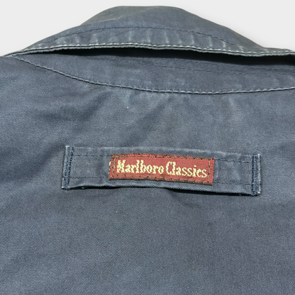 MARLBORO CLASSICS | 1990s VINTAGE NAVY UTILITY JACKET (L)