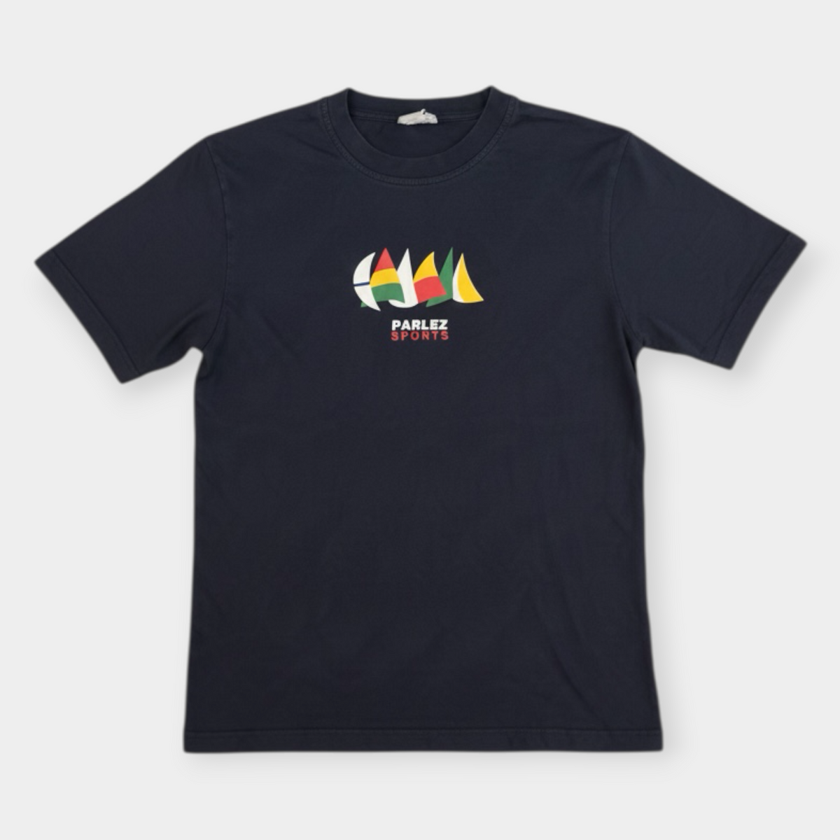 PARLEZ | NAVY EMBROIDERD GRAPHIC T-SHIRT (M)
