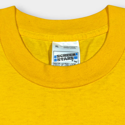 THE FULL MONTY x SCREEN STARS | 1997 YELLOW VINTAGE MOVIE PROMO SINGLE STITCH TEE (XL)