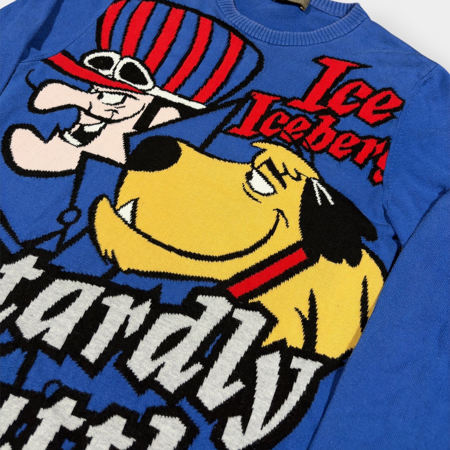 ICEBERG | DASTARDLY & MUTLEY 1990s VINTAGE KNITTED SWEATSHIRT (S)