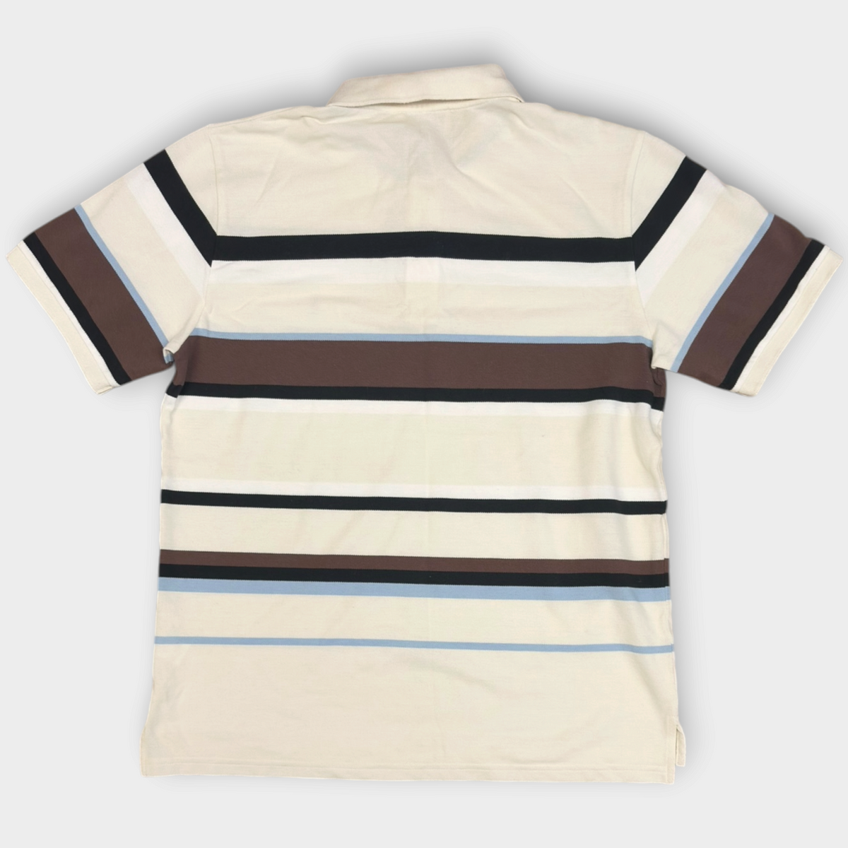 YVES SAINT LAURENT | 1990s STRIPED POLO SHIRT (XL)