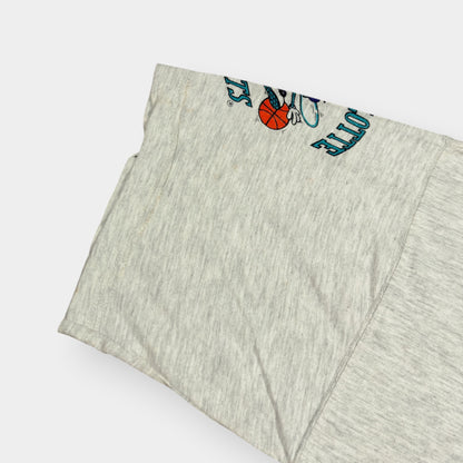 NBA x CHARLOTTE HORNETS | 90s VINTAGE GREY SINGLE STITCH GRAPHIC TEE (M)