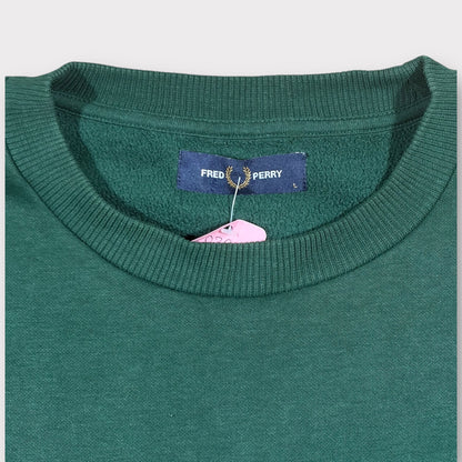 FRED PERRY EMBROIDERED SPELLOUT SWEATSHIRT (L)