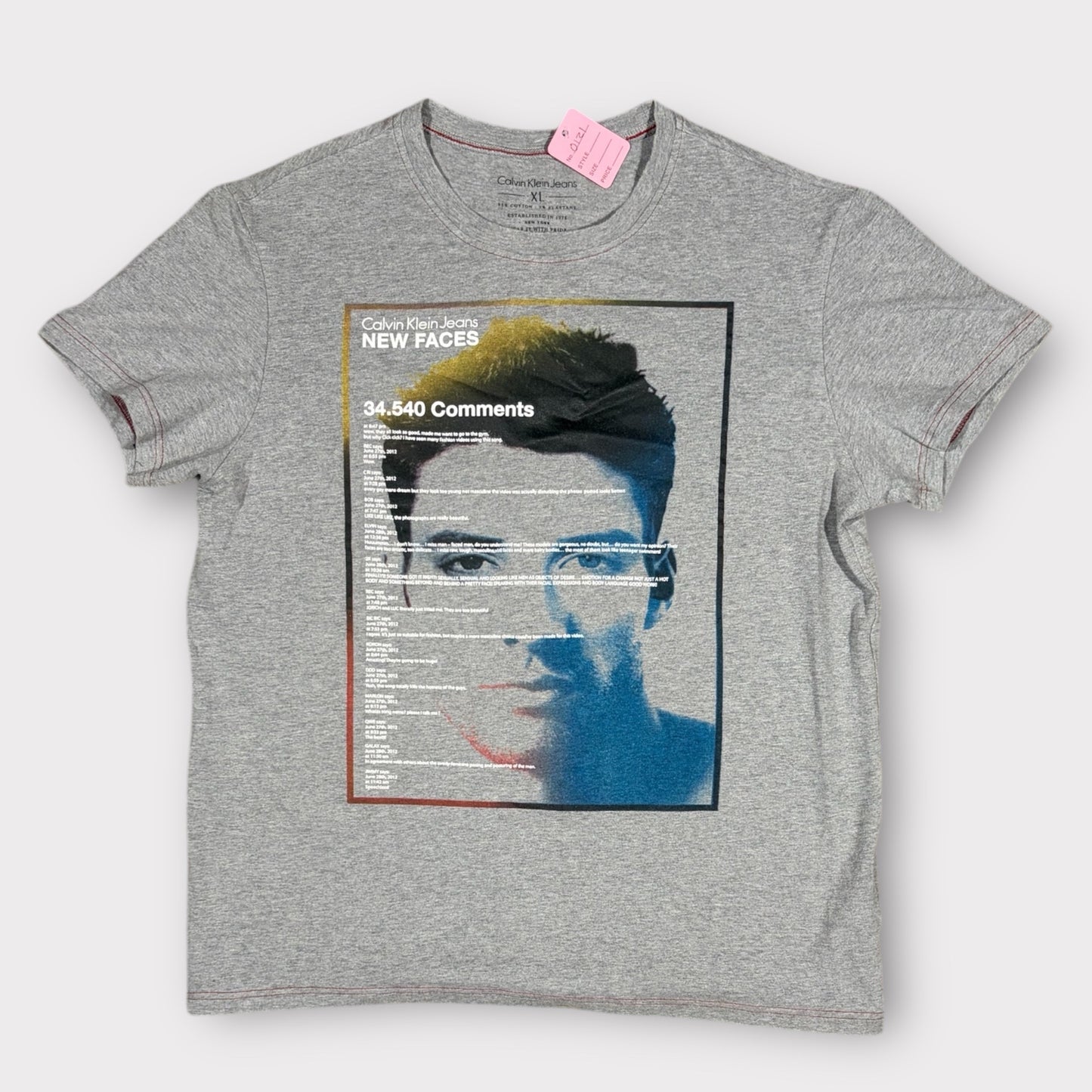 CALVIN KLEIN JEANS 00s GRAPHIC PRINT TEE (XL)