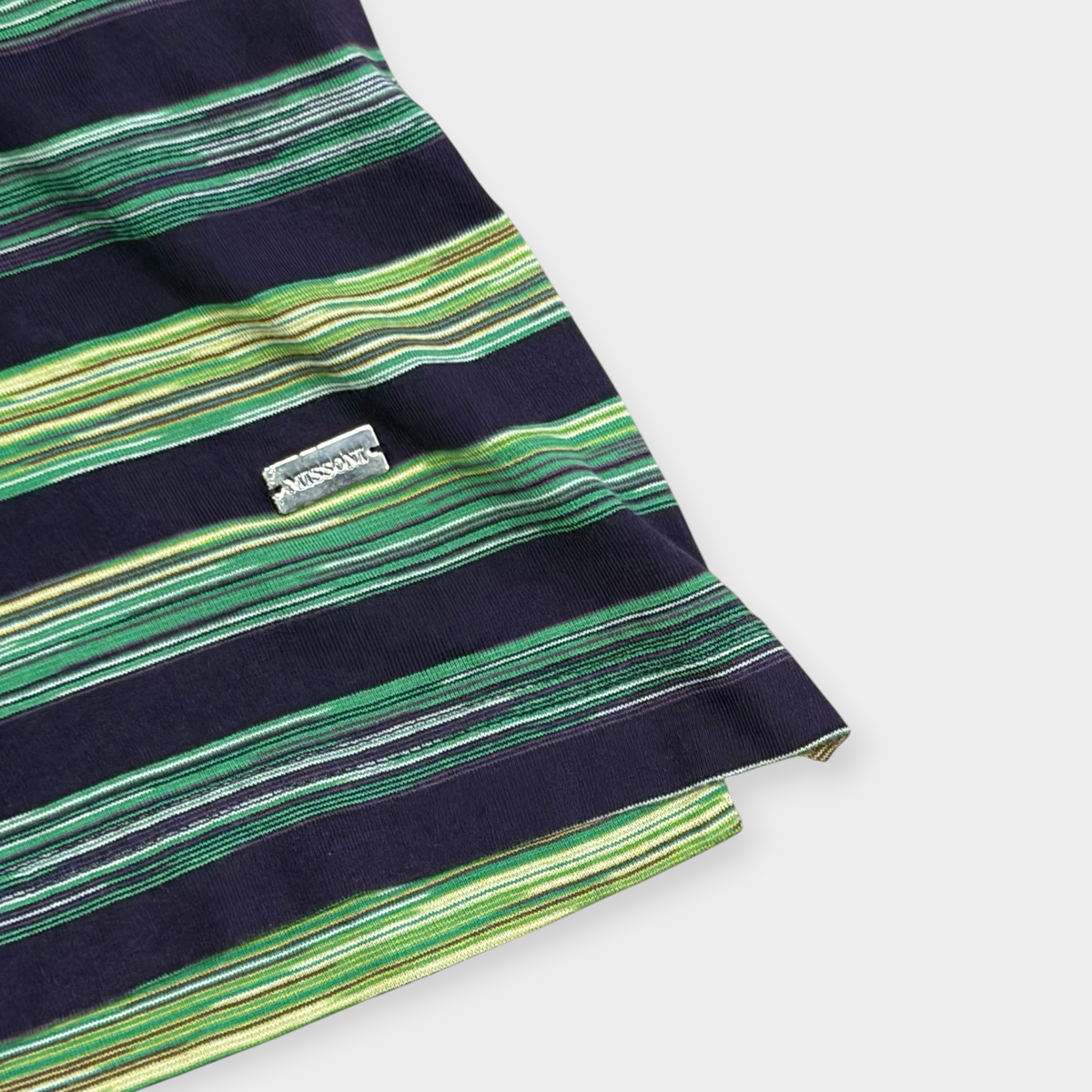 MISSONI | 00s GREEN STRIPED T-SHIRT (M)
