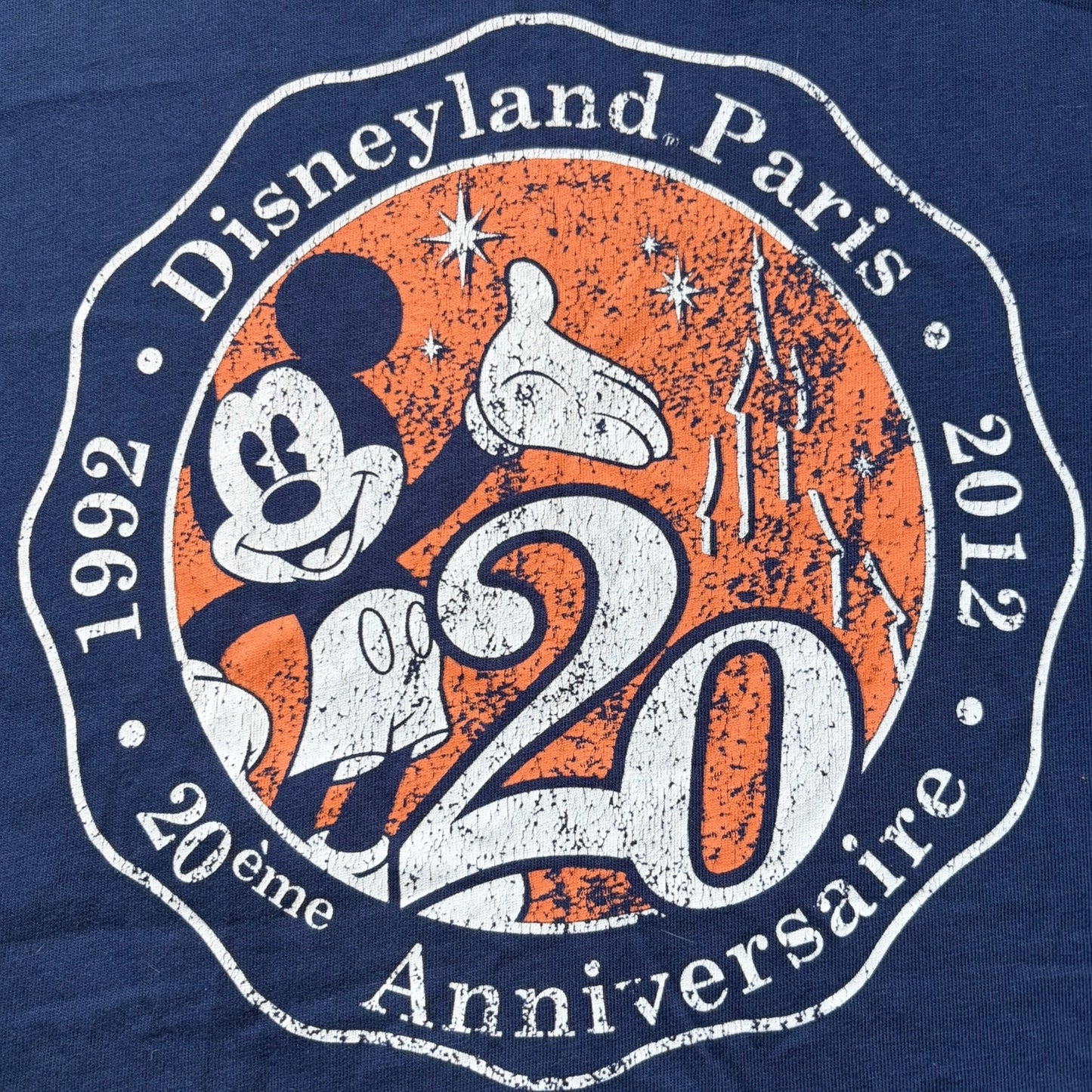 DISNEY 20th ANNIVERSARY 2012 GRAPHIC PRINT TEE (M)