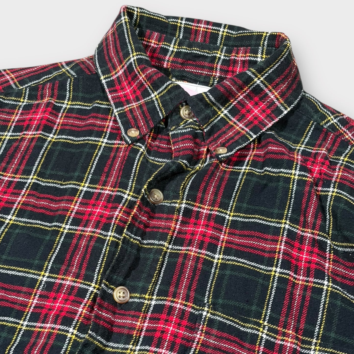 RALPH LAUREN CHAPS 90s TARTAN FLANNEL SHIRT (S)
