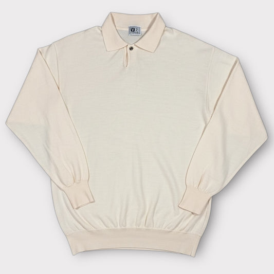 VERSACE V2 LONG SLEEVE POLO JUMPER (L)