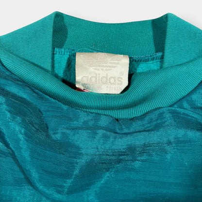 ADIDAS | 1980s TREFOIL COLOUR BLOCK SWEATSHIRT (M)