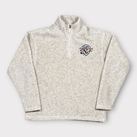 1999 WARNER BROS STUDIOS LOONEY TUNES SHERPA 1/4 ZIP SWEATSHIRT (S)