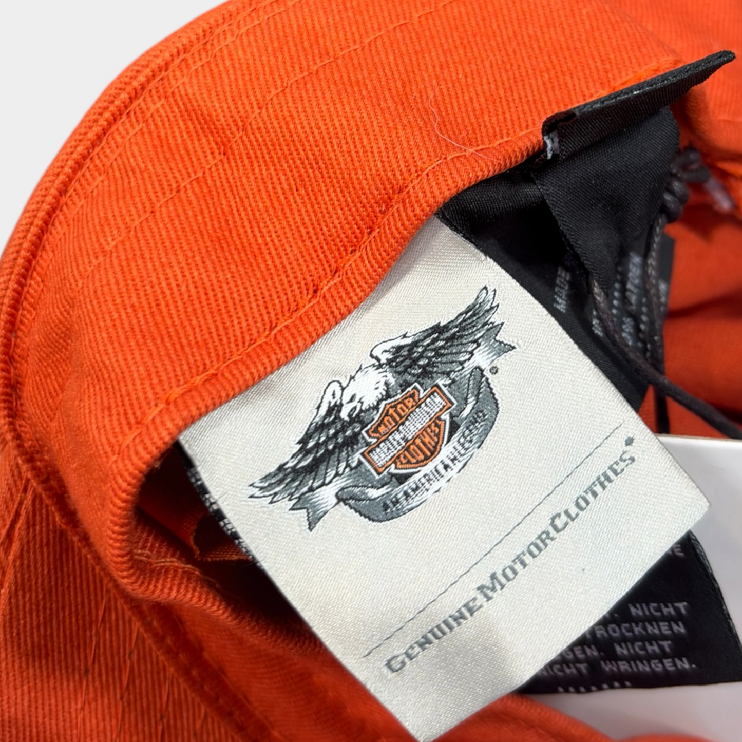 HARLEY DAVIDSON | Y2K DEADSTOCK ORANGE DIAMANTE CAP