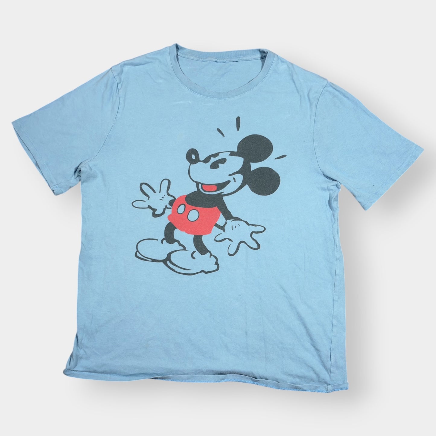 DISNEY | 1970s VINTAGE BLUE MICKEY MOUSE SINGLE STITCH GRAPHIC TEE (M)