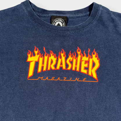 THRASHER | NAVY BLUE SPELLOUT TEE (S)