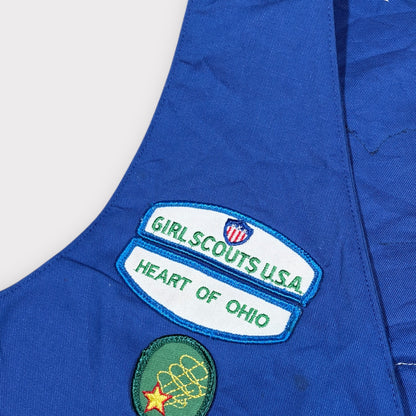 90s VINTAGE GIRL SCOUT USA VEST WITH PATCHES (M)