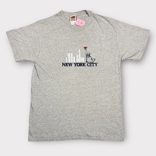 FRUIT OF THE LOOM | HEAVY COTTON 1990s NEW YORK CITY TOURIST TEE (M)