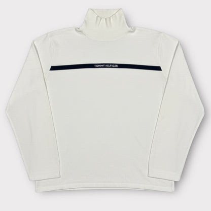 TOMMY HILFIGER 1990s POLO NECK SWEATER (M)
