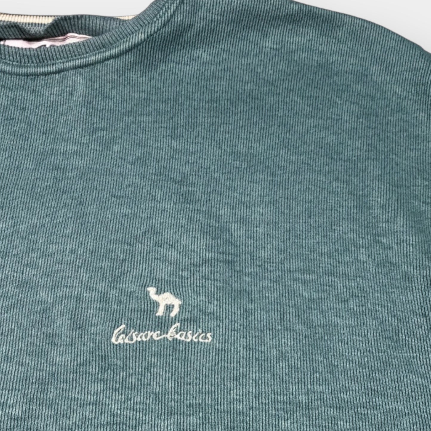 CAMEL | 90s VINTAGE KNITTED SWEATSHIRT (XL)