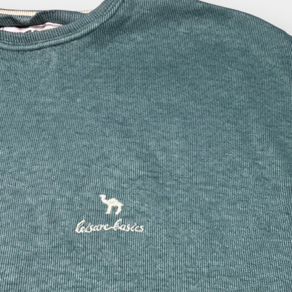 CAMEL | 90s VINTAGE KNITTED SWEATSHIRT (XL)