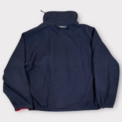 NAUTICA SPORT 1990s REVERSIBLE FLEECED JACKET (L)