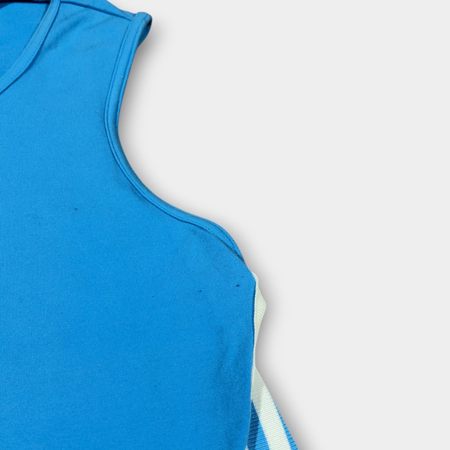 ADIDAS | BLUE TREFOIL VINTAGE THREE STRIPE TANK TOP (44)