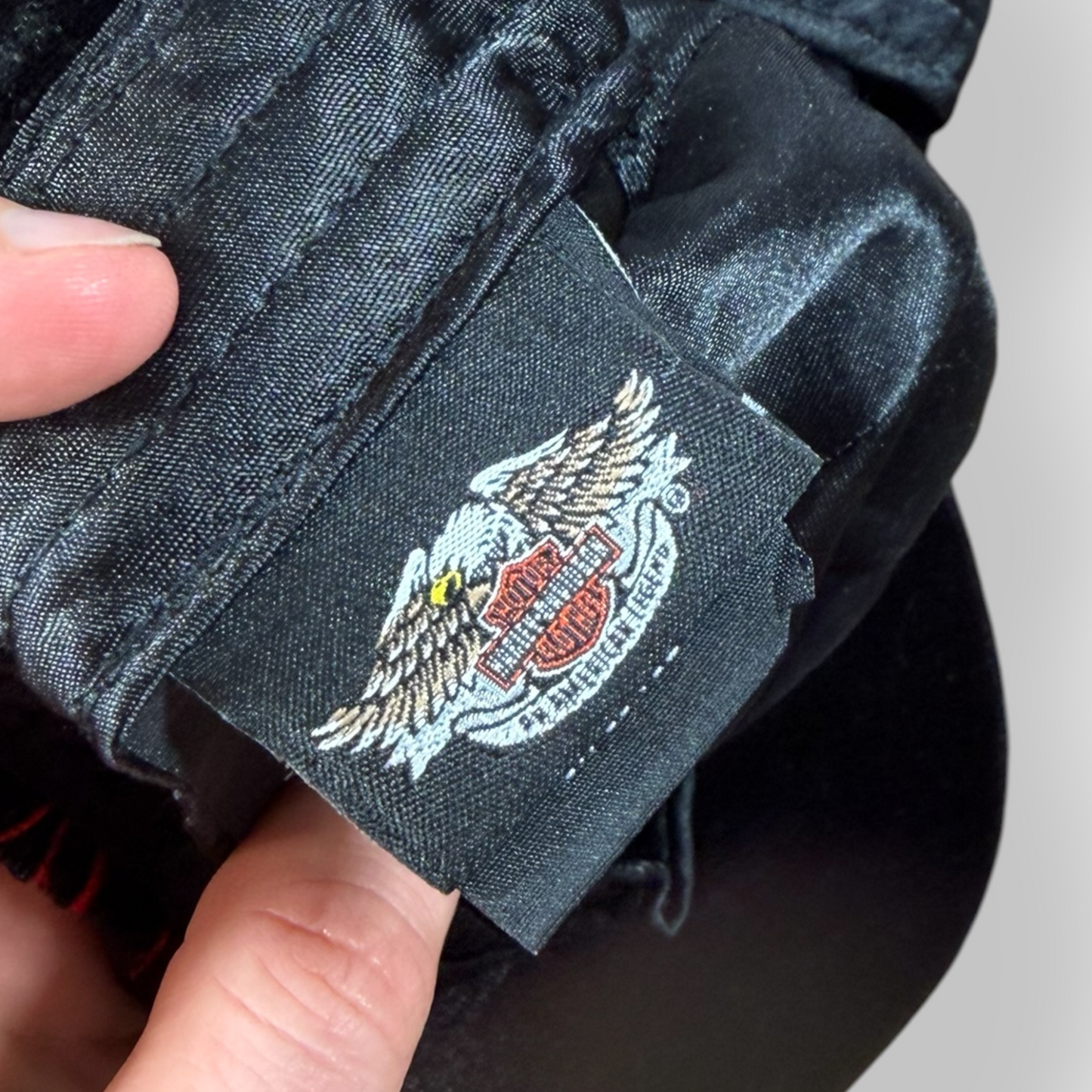 HARLEY DAVIDSON | BLACK VELOUR Y2K VINTAGE CAP