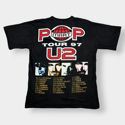 U2 1997 POPMART TOUR SINGLE STITCH GRAPHIC TEE (XL)