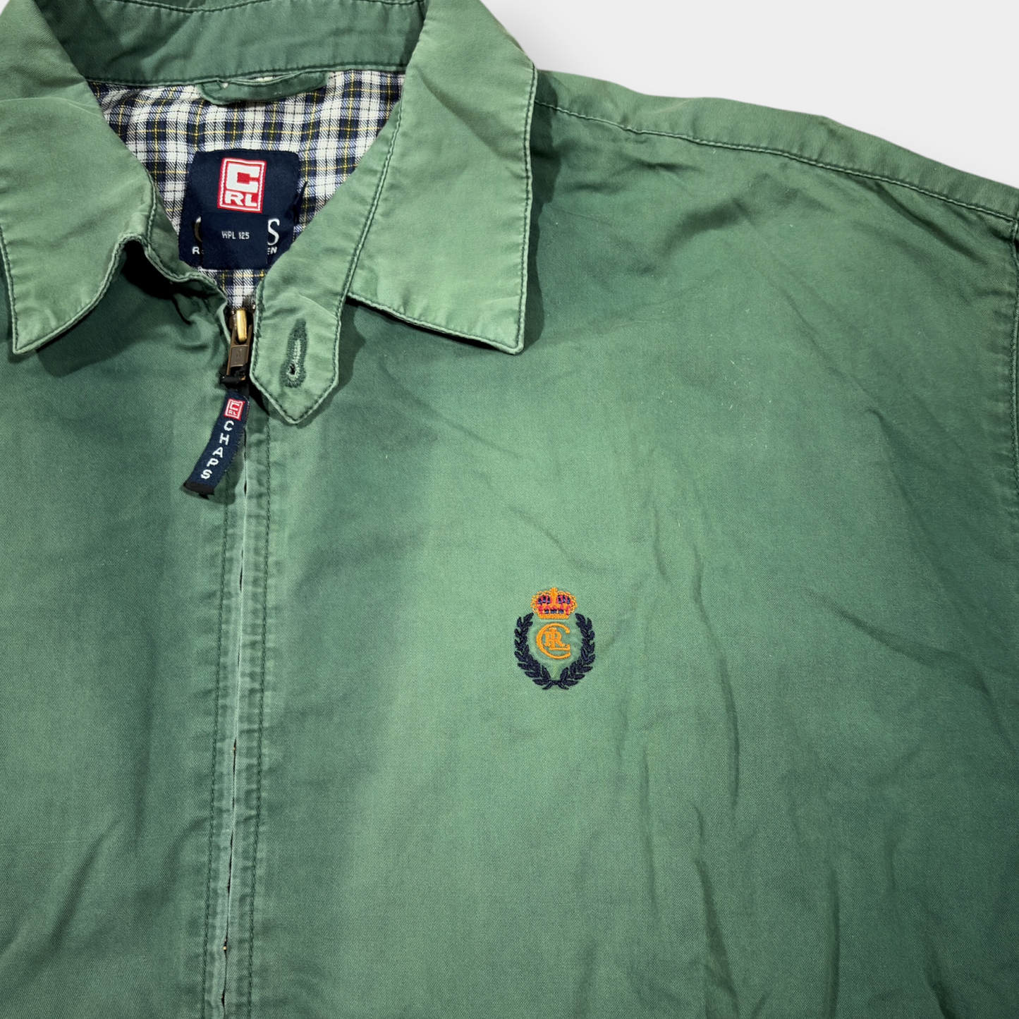 CHAPS RALPH LAUREN | 1990s VINTAGE GREEN BOMBER JACKET (L)