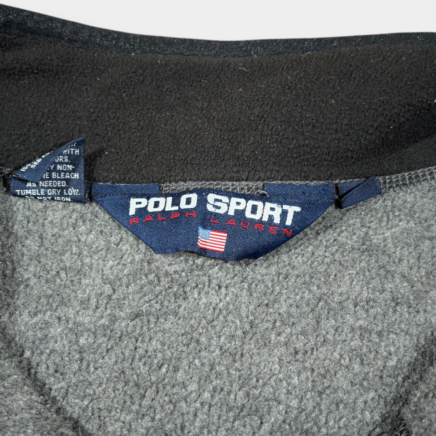 RALPH LAUREN POLO SPORT | 1990s VINTAGE GREY ZIP UP FLEECE (XL)