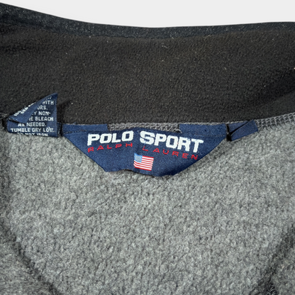 RALPH LAUREN POLO SPORT | 1990s VINTAGE GREY ZIP UP FLEECE (XL)