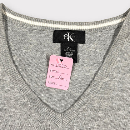 CALVIN KLEIN 00s V NECK JUMPER (XL)