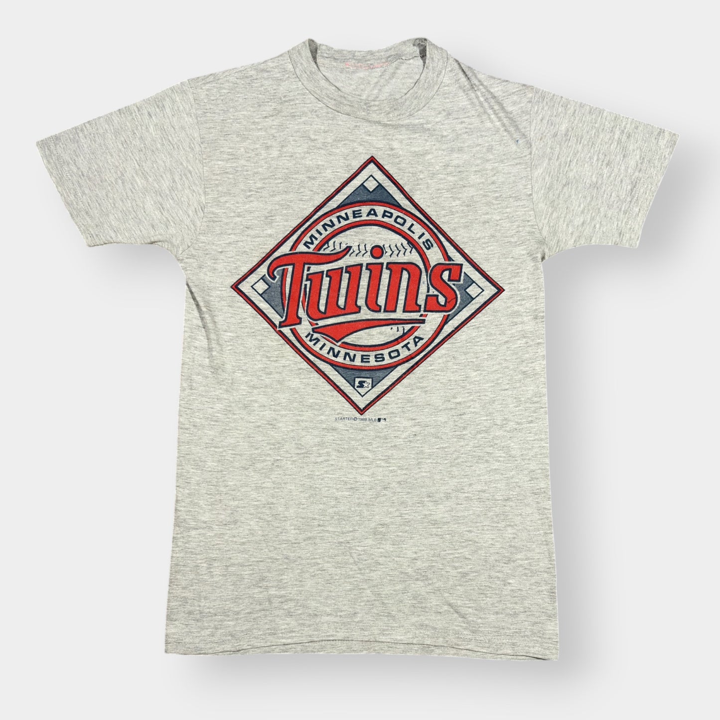 MLB x MINNESOTA TWINS | 1988 GREY SINGLE STITCH VINTAGE GRAPHIC TEE (S)