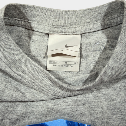 NIKE | 2000s VINTAGE GREY LONG SLEEVE BASKETBALL GRAPHIC TEE (M YOUTH)
