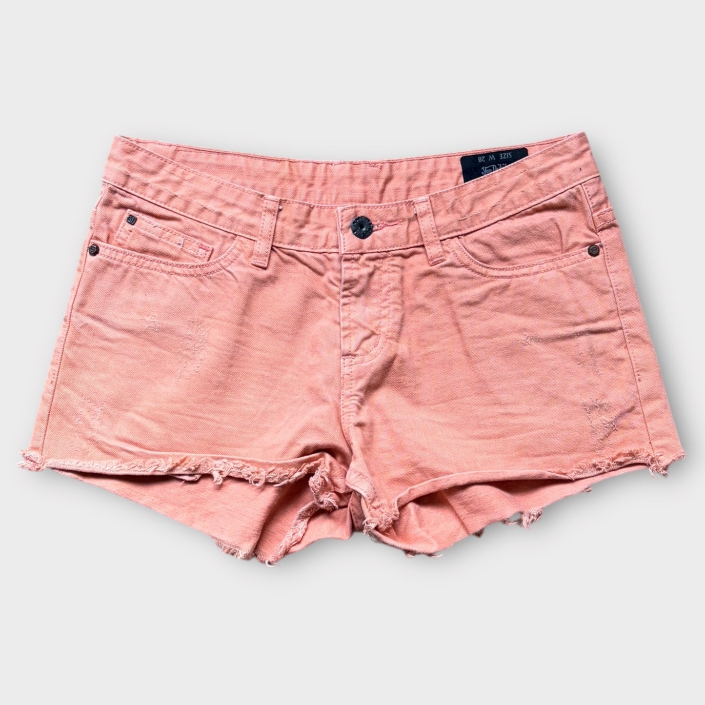 VON DUTCH | Y2K VINTAGE DISTRESSED DENIM SHORTS (S)