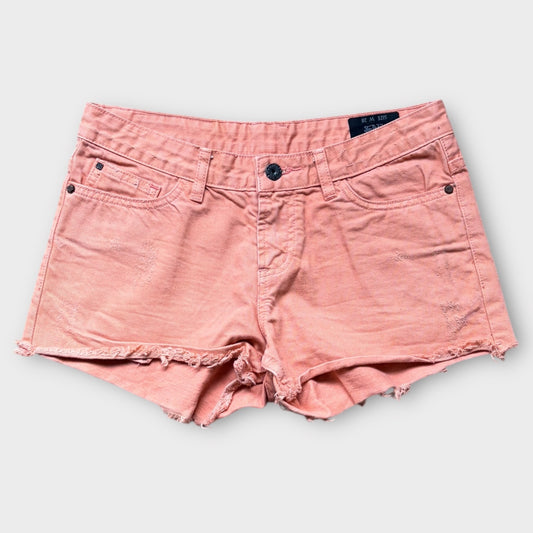 VON DUTCH | Y2K VINTAGE DISTRESSED DENIM SHORTS (S)