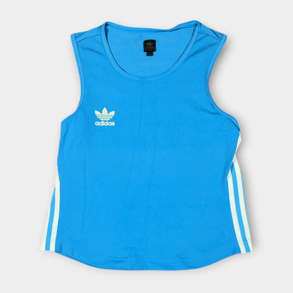 ADIDAS | BLUE TREFOIL VINTAGE THREE STRIPE TANK TOP (44)