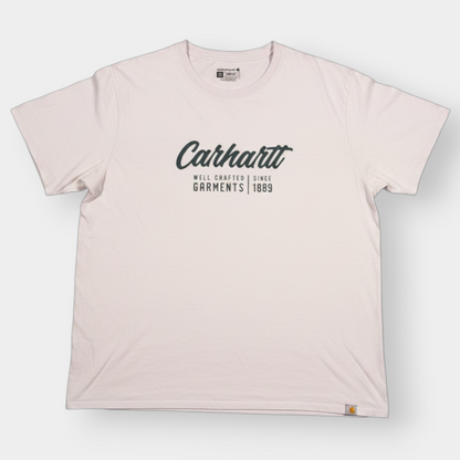 CARHARTT | BABY PINK SPELLOUT TEE (XXL)