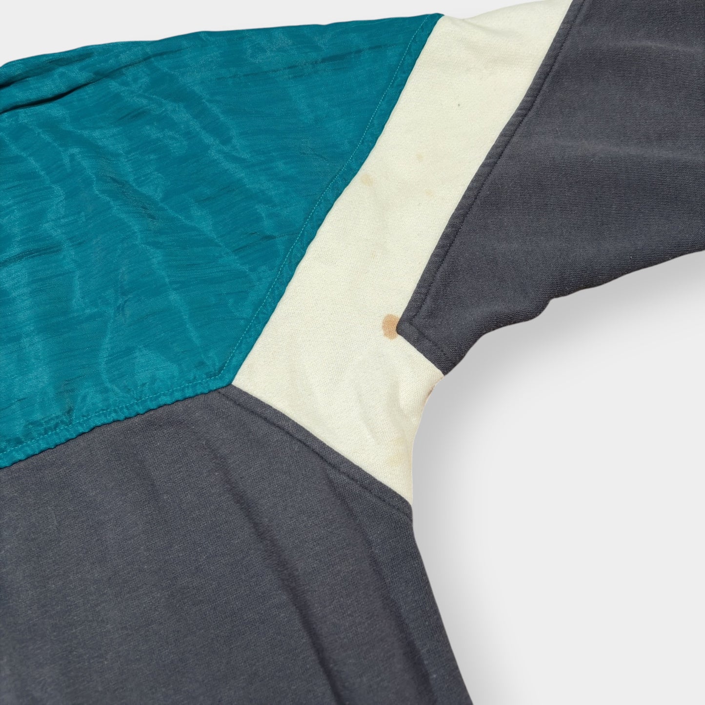 ADIDAS | 1980s TREFOIL COLOUR BLOCK SWEATSHIRT (M)