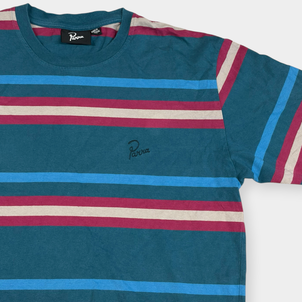 PARRA | STRIPED SKATER TEE (L)