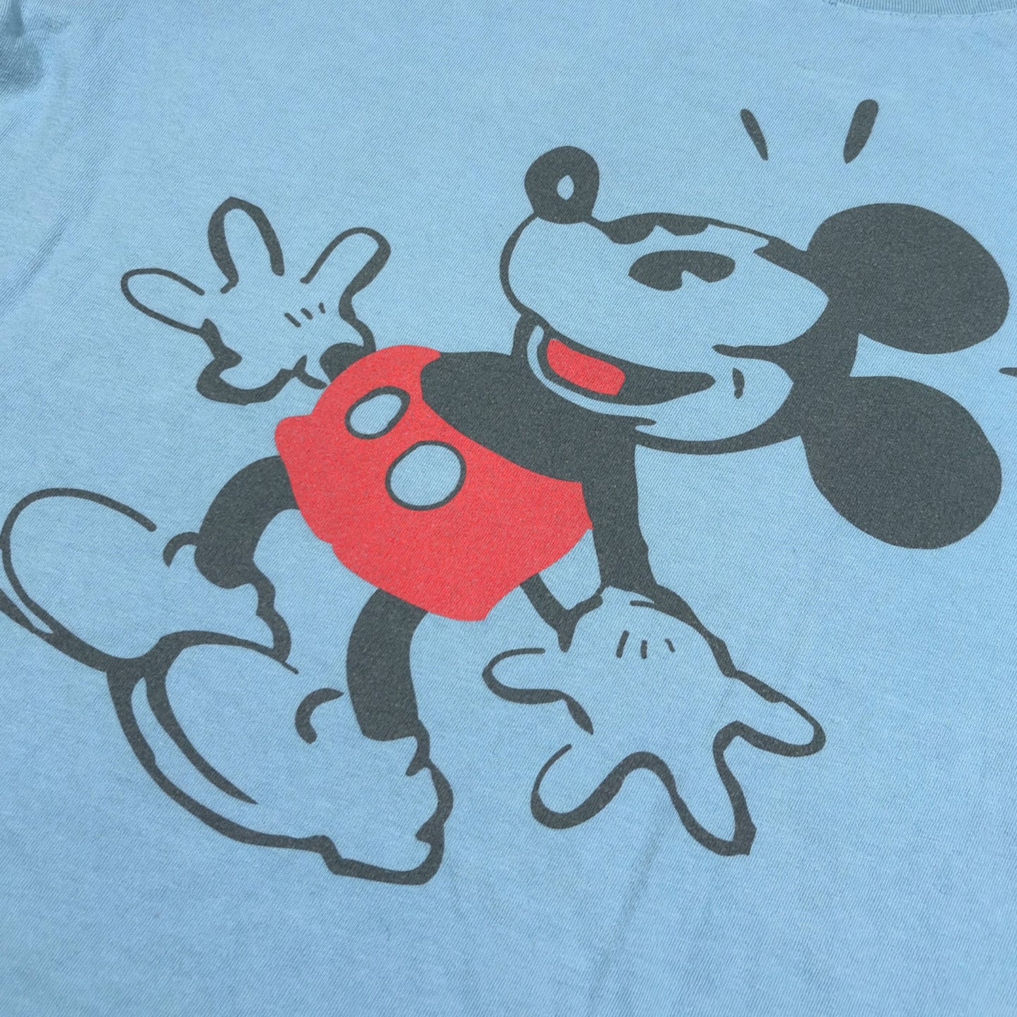 DISNEY | 1970s VINTAGE BLUE MICKEY MOUSE SINGLE STITCH GRAPHIC TEE (M)
