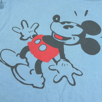 DISNEY | 1970s VINTAGE BLUE MICKEY MOUSE SINGLE STITCH GRAPHIC TEE (M)