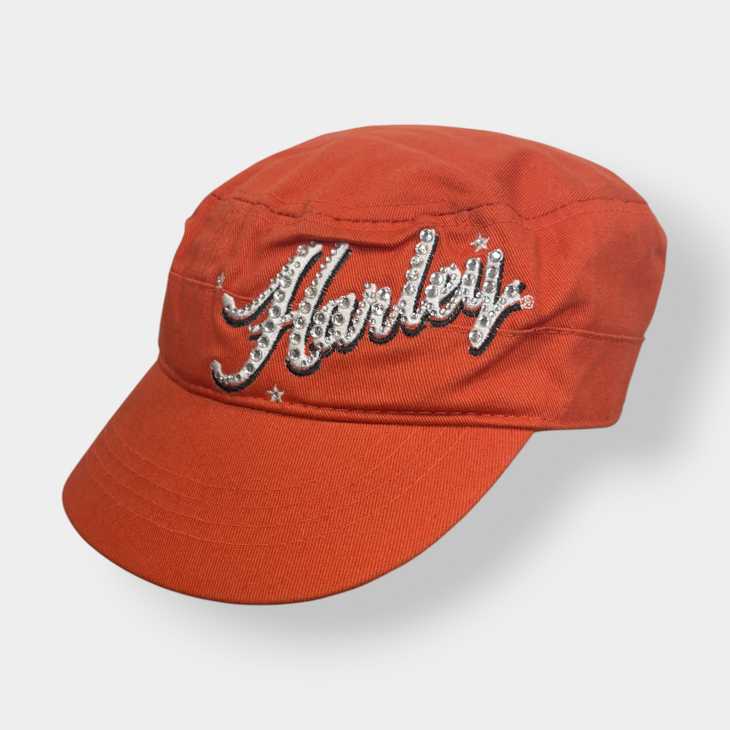 HARLEY DAVIDSON | Y2K DEADSTOCK ORANGE DIAMANTE CAP