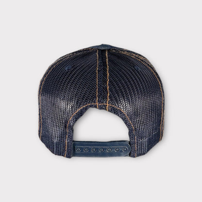 VON DUTCH Y2K DENIM SEQUINNED TRUCKER CAP