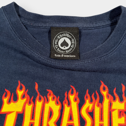 THRASHER | NAVY BLUE SPELLOUT TEE (S)